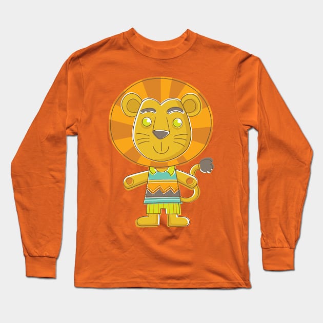 Cute Lion Long Sleeve T-Shirt by vaughanduck